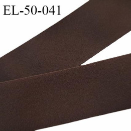 Elastique plat 50 mm couleur marron doux au toucher largeur 50 mm allongement +100% prix au mètre
