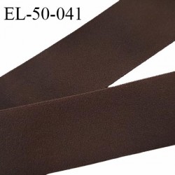 Elastique plat 50 mm couleur marron doux au toucher largeur 50 mm allongement +100% prix au mètre
