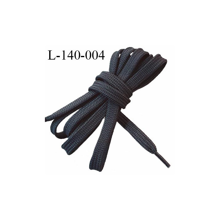 Lacet plat 140 cm couleur gris largeur 10 mm longueur 140 cm embout gainé prix pour une paire