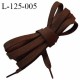 Lacet plat 125 cm couleur marron largeur 8 mm longueur 125 cm embout gainé prix pour une paire