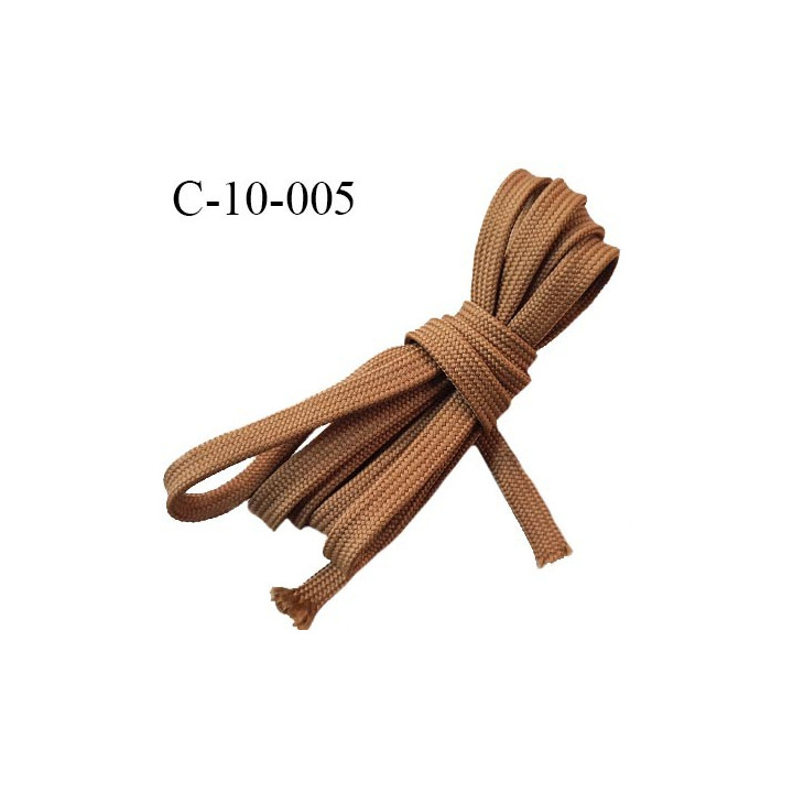 Cordon galon lacet tube largeur 10 mm couleur caramel prix au mètre