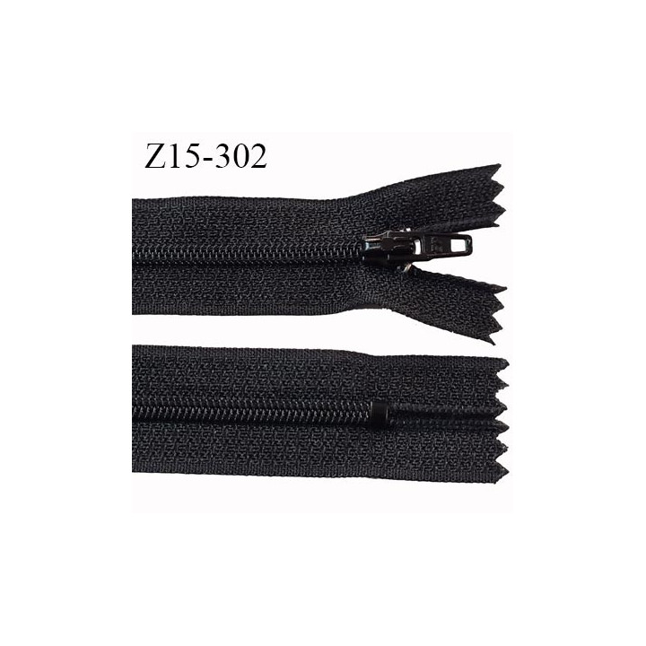 Fermeture zip 15 cm couleur gris anthracite non séparable largeur 2.5 cm glissière nylon 4 mm longueur 15 cm prix à l'unité