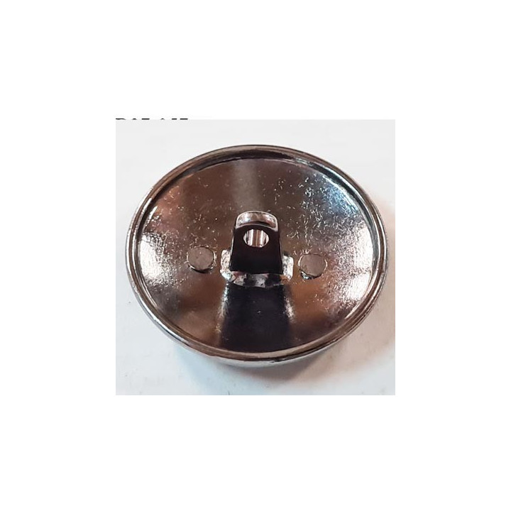 Bouton 27 mm métal acier brllant a facette trinangle acroche avec un anneau diamètre 28 mm