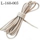 Lacet rond 160 cm couleur beige diamètre 3 mm longueur 160 cm embout gainé prix pour une paire