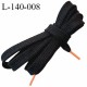 Lacet plat 140 cm couleur noir largeur 10mm longueur 140 cm embout gainé couleur orange prix pour une paire