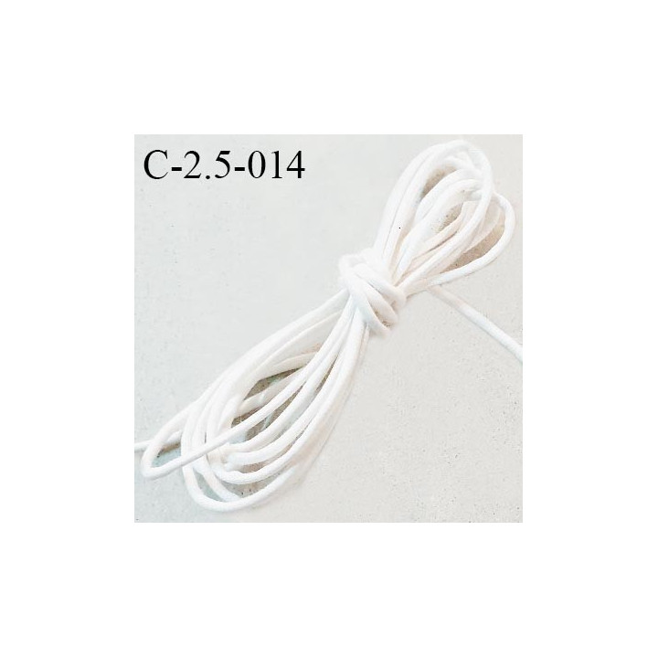 Cordon ciré 2.5 mm couleur naturel diamètre 2.5 mm prix au mètre