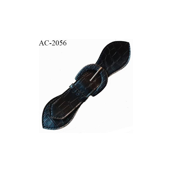 Brandebourg simili cuir couleur noir longueur 24 cm largeur 6.5 cm prix à l'unité