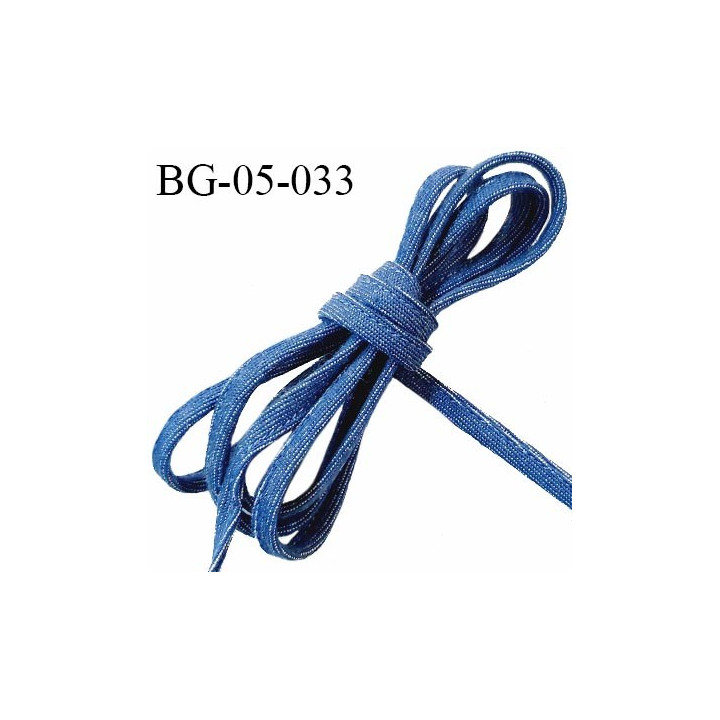 Biais cache armature 5 mm couleur bleu effet jean largeur 5 mm prix au mètre