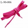 Lacet plat 90 cm couleur rose indien largeur 10 mm longueur 90 cm embout gainé prix pour une paire