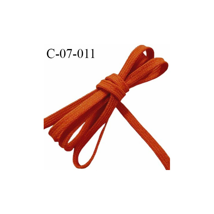 Cordon galon lacet tube largeur 7 mm couleur rouille prix au mètre