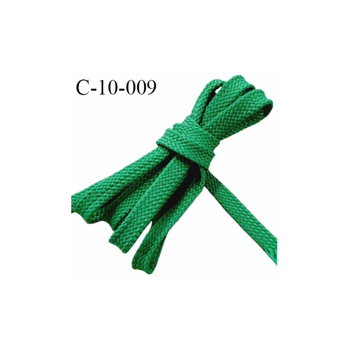 Cordon galon lacet tube largeur 10 mm couleur vert prix au mètre