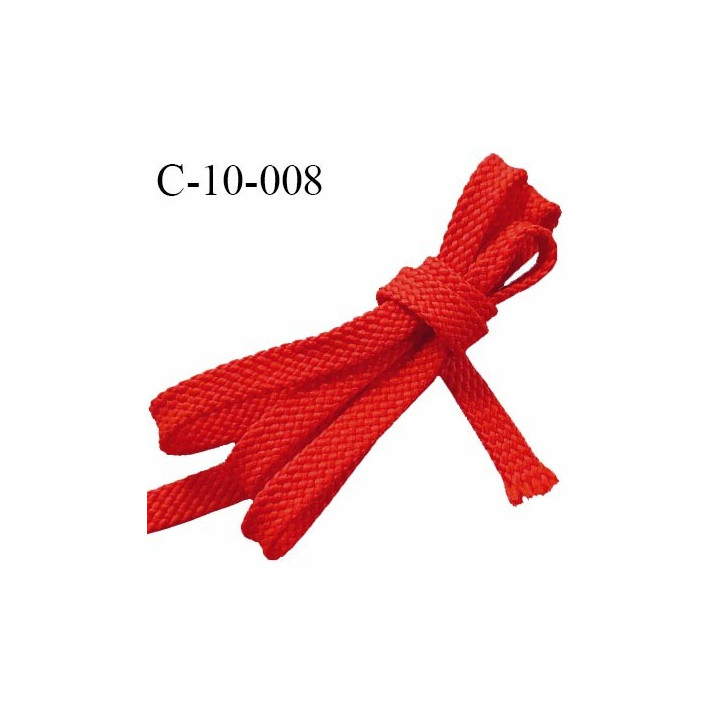 Cordon galon lacet tube largeur 10 mm couleur rouge prix au mètre