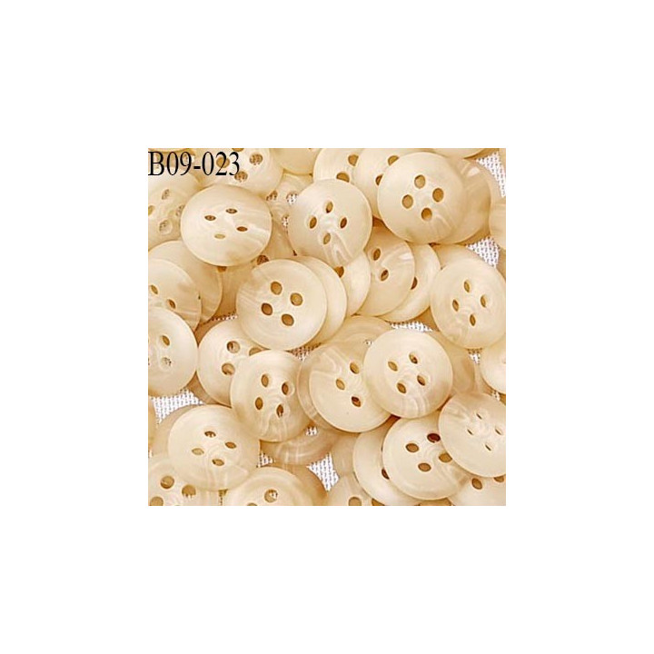 Bouton 09 mm couleur beige marbré diamètre 9 mm épaisseur 2.5 mm prix à la pièce