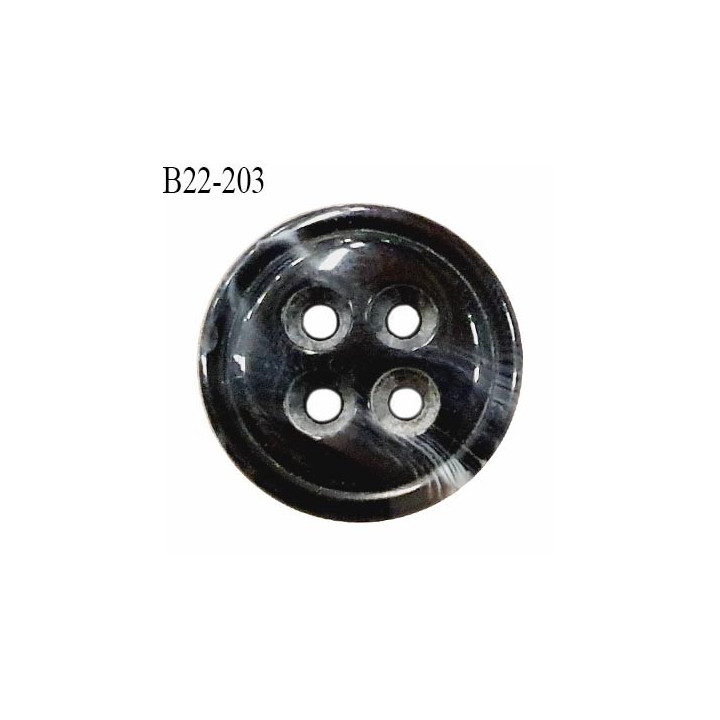 Bouton 22 mm pvc couleur gris marbré 4 trous diamètre 22 mm épaisseur 7 mm prix à l'unité