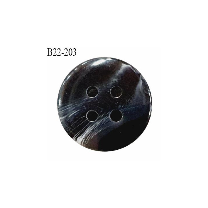 Bouton 22 mm pvc couleur gris marbré 4 trous diamètre 22 mm épaisseur 7 mm prix à l'unité
