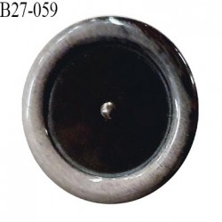 Bouton 27 mm couleur noir et gris diamètre 27 mm épaisseur 5 mm accroche avec un anneau prix à la pièce