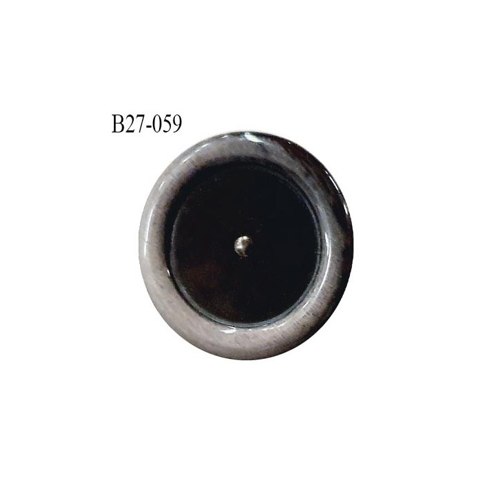 Bouton 27 mm couleur noir et gris diamètre 27 mm épaisseur 5 mm accroche avec un anneau prix à la pièce