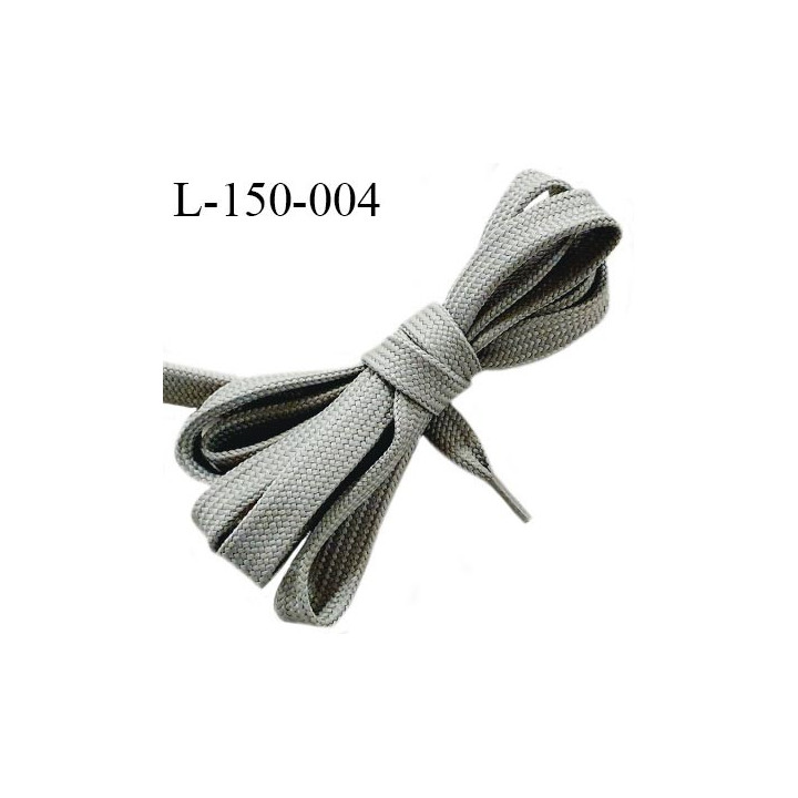 Lacet plat 150 cm couleur blanc largeur entre 9 et 12 mm longueur 150 cm embout gainé prix pour une paire