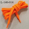 Lacet plat 140 cm couleur orange fluo largeur entre 9 et 11 mm longueur 140 cm embout gainé prix pour une paire
