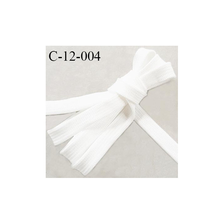 Cordon galon lacet tube largeur entre 10 et 12 mm couleur naturel prix au mètre