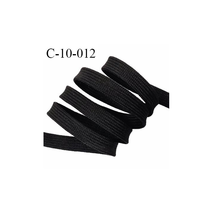 Cordon galon lacet tube largeur entre 9 et 11 mm couleur noir prix au mètre