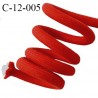 Cordon 12 mm très solide couleur rouge diamètre entre 12 mm et 14 mm avec cordon intérieur blanc diamètre 11 mm prix au mètre