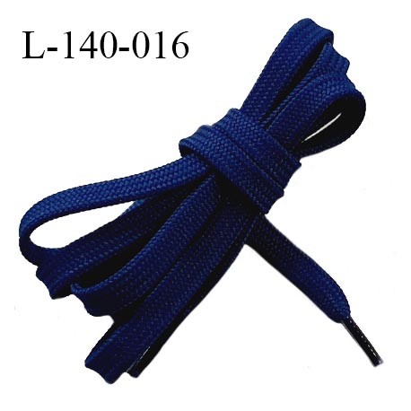 Lacet plat 140 cm couleur bleu marine largeur entre 8 et 10 mm longueur 140 cm embout gainé prix pour une paire