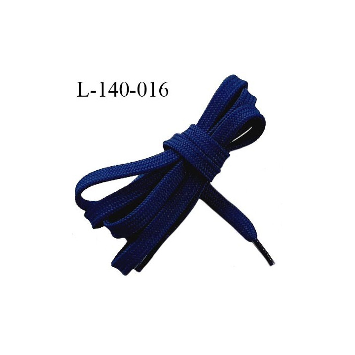 Lacet plat 140 cm couleur bleu marine largeur entre 8 et 10 mm longueur 140 cm embout gainé prix pour une paire