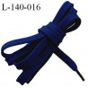 Lacet plat 140 cm couleur bleu marine largeur entre 8 et 10 mm longueur 140 cm embout gainé prix pour une paire