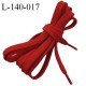 Lacet plat 140 cm couleur rouge largeur entre 8 et 10 mm longueur 140 cm embout gainé prix pour une paire