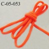 Cordon 5 mm très solide jersey couleur orange fluo avec cordon intérieur de 4 mm de diamètre prix au mètre