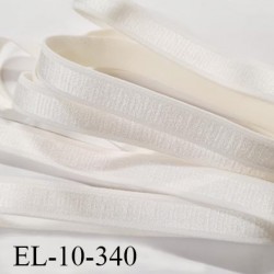 Elastique 10 mm bretelle lingerie haut de gamme fabriqué en France couleur ivoire élastique souple et brillant prix au mètre