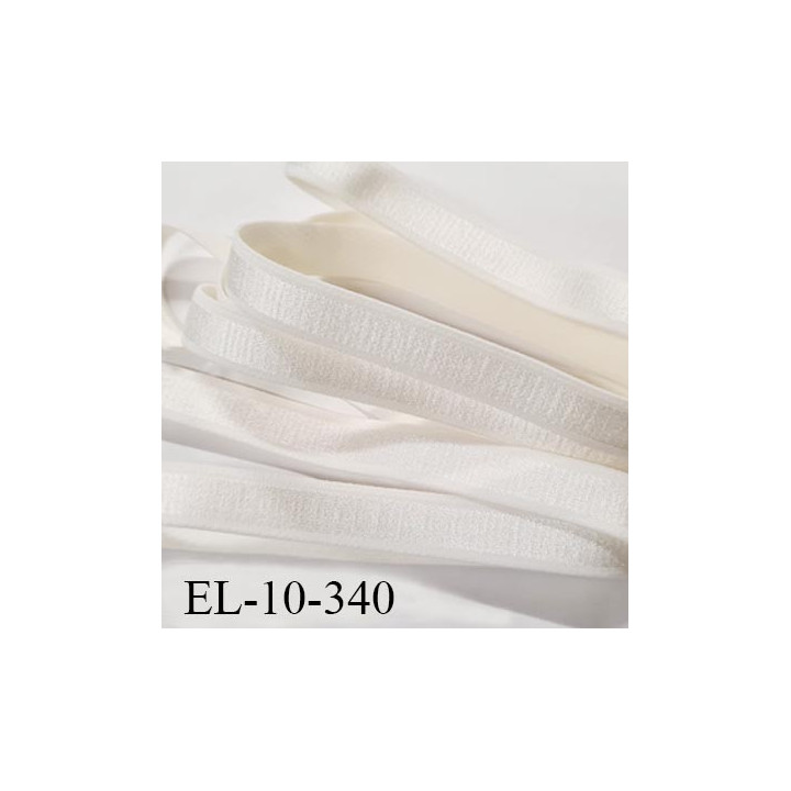 Elastique 10 mm bretelle lingerie haut de gamme fabriqué en France couleur ivoire élastique souple et brillant prix au mètre