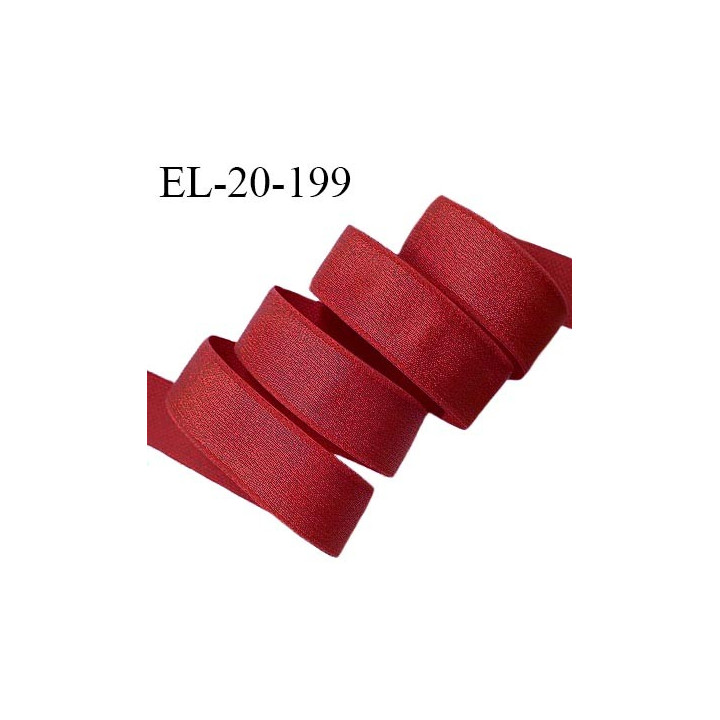 Elastique 20 mm lingerie haut de gamme couleur bordeaux brillant bonne élasticité doux au toucher prix au mètre