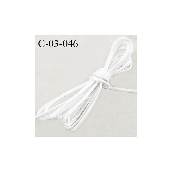 Cordon 3 mm queue de rat satin brillant couleur naturel diamètre 3 mm prix au mètre