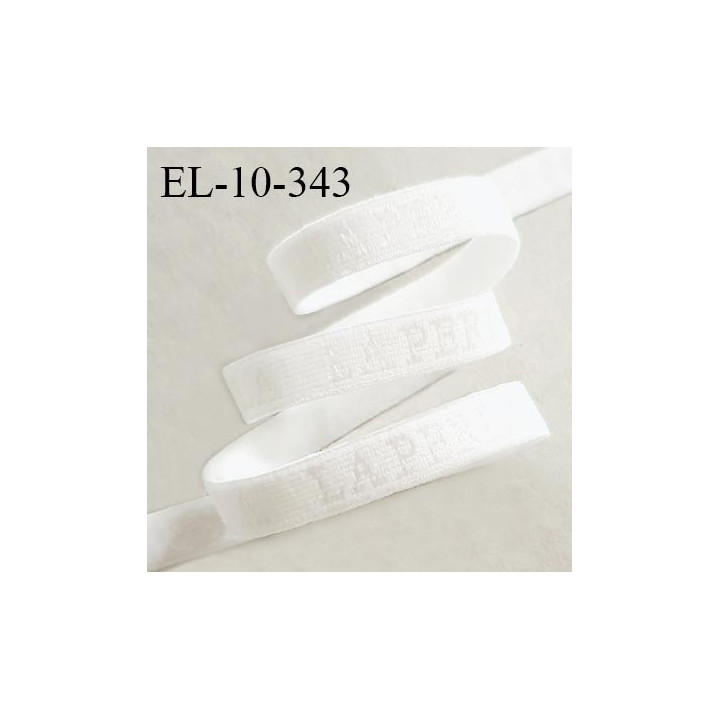 Elastique lingerie 10 mm très haut de gamme élastique souple couleur blanc inscription La Perla prix au mètre