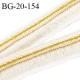 Galon frange 20 mm couleur beige avec chaînette couleur or largeur de la bande 20 mm prix au mètre