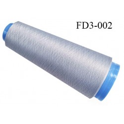 Destockage cone 3000 mètres de fil mousse polyester fil n°120 couleur gris longueur 3000 m
