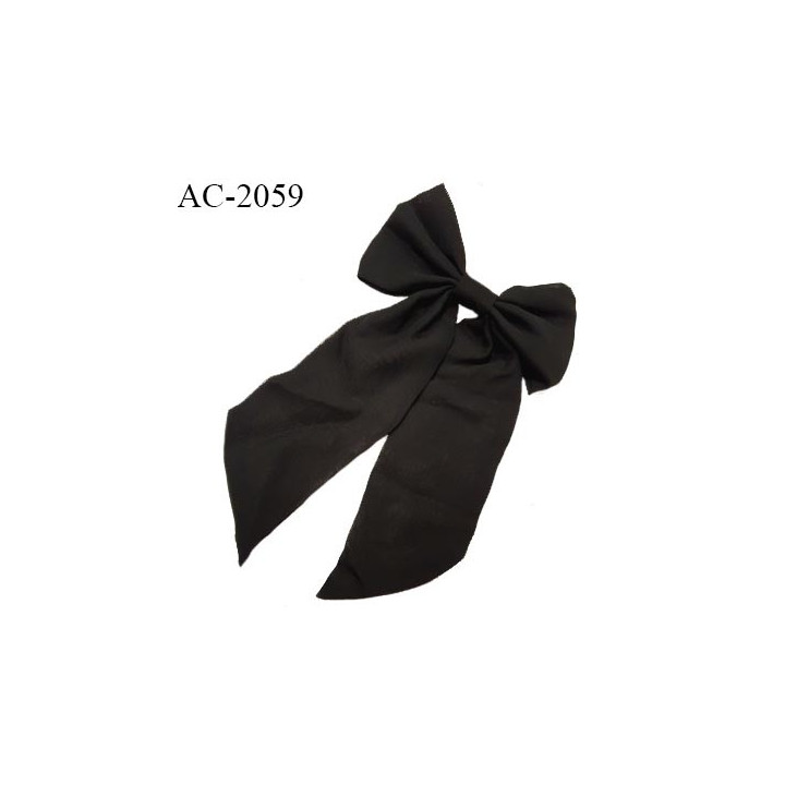 Broche en tissu noeud sur épingle couleur noir hauteur 22 cm largeur 14 cm prix à l'unité