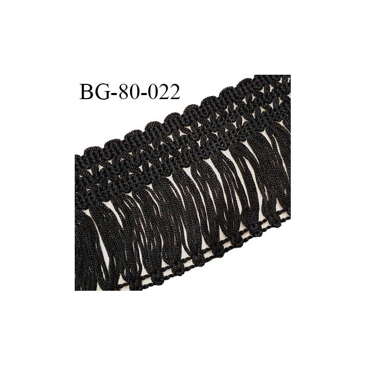 Galon frange 80 mm couleur noir largeur 80 mm prix au mètre