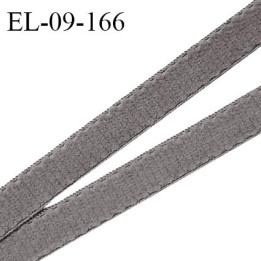 Elastique 9 mm lingerie couleur gris doux au toucher haut de gamme Fabriqué en France largeur 9 mm prix au mètre