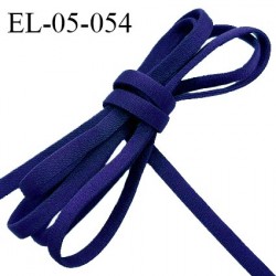 Elastique 5 mm lingerie haut de gamme fabriqué en France couleur bleu marine satiné largeur 5 mm prix au mètre