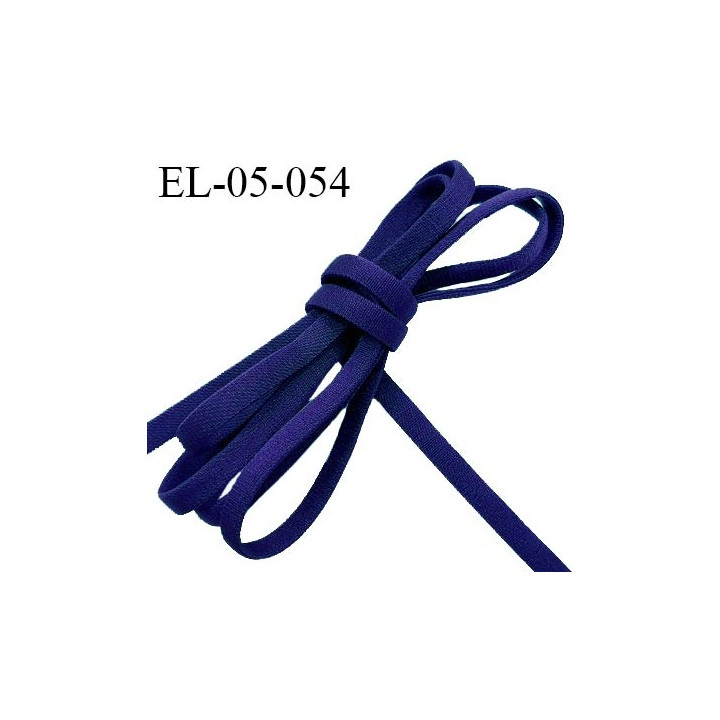 Elastique 5 mm lingerie haut de gamme fabriqué en France couleur bleu marine satiné largeur 5 mm prix au mètre