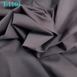 Tissu lycra elasthanne gris taupe très haut de gamme 190 gr au m2 largeur 170 cm prix pour 10 cm de longueur et 140 cm de large