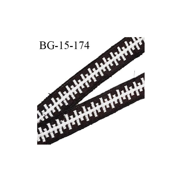 Galon ruban 15 mm couleur noir et blanc largeur 15 mm prix au mètre