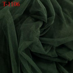 Marquisette spécial lingerie haut de gamme couleur vert bouteille très foncé largeur 155 cm prix pour 10 cm 100 % polyamide