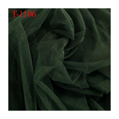 Marquisette spécial lingerie haut de gamme couleur vert bouteille très foncé largeur 155 cm prix pour 10 cm 100 % polyamide