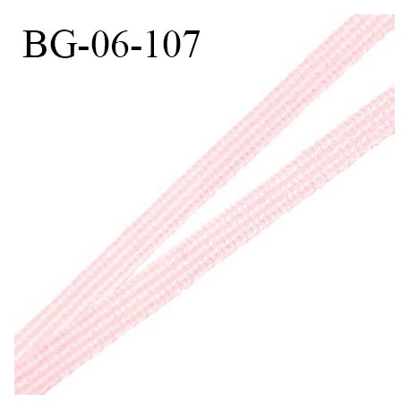 Droit fil à plat 6 mm spécial lingerie et couture du prêt-à-porter couleur rose pétale fabriqué en France prix au mètre