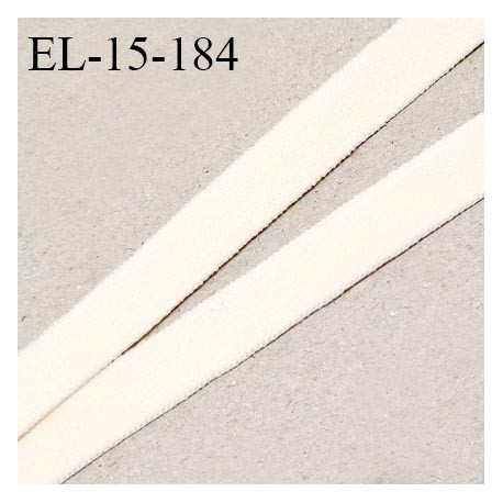 Elastique 15 mm lingerie couleur chantilly doux au toucher allongement +140% prix au mètre