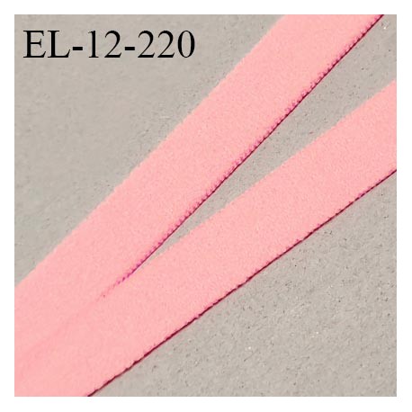 Elastique 12 mm lingerie couleur rose flashy largeur 12 mm allongement +130% haut de gamme prix au mètre